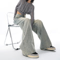 Wide-leg pants and straight-leg jeans