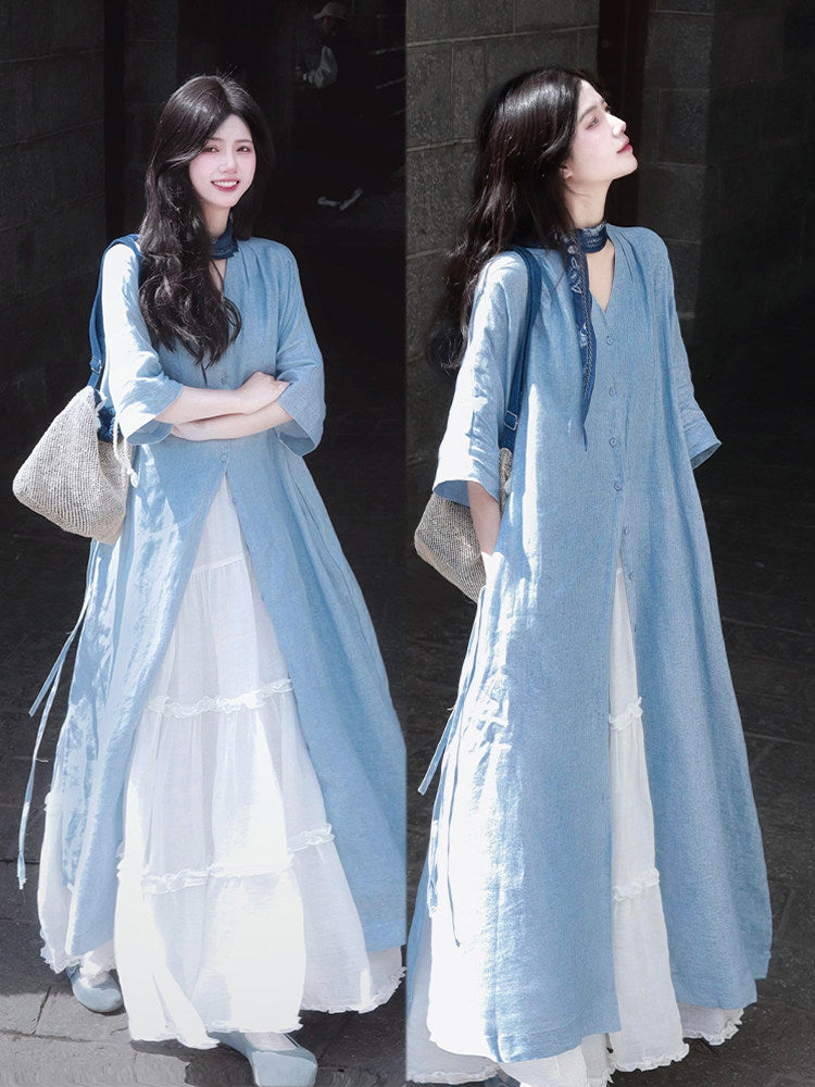 Light blue women's dress